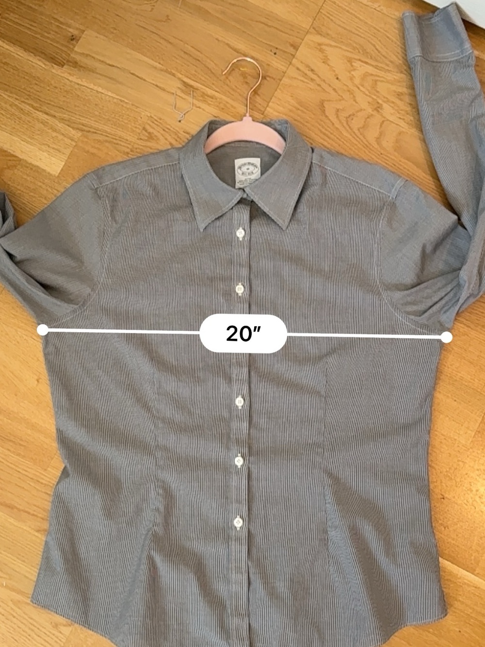 Brooks Brothers Black and White Non-Iron Stretch Women's Button-Down Shirt - Picture 6 of 8